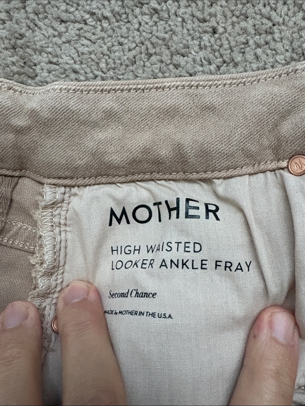 MOTHER Skinny Jeans in Light Taupe - Picture 4 of 12